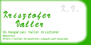 krisztofer valler business card